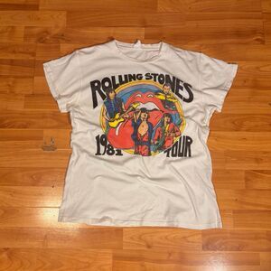 Madeworn Women's White and Cream T-shirt